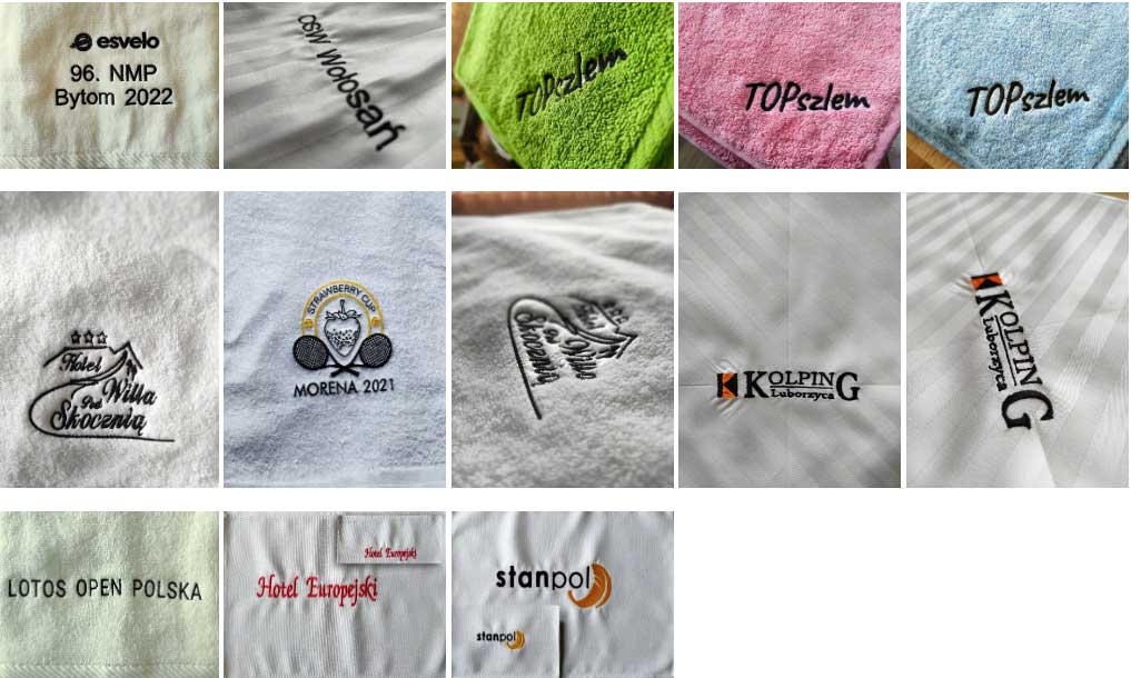 ręczniki reklamowe z haftem